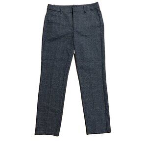 Zara Basic Pants Women's Size M Printed Black & Gray, Crop Ankle, Dress Pant